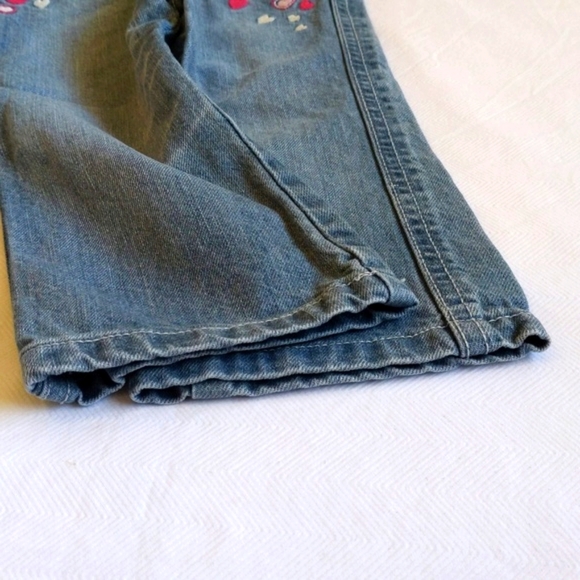 joe fresh heart embroidered medium wash denim jeans 18-24 months baby girl - Picture 4 of 8